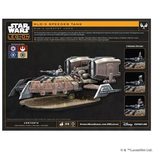 Star Wars : Légion - WL0-5 Speeder Tank - Extension d'Unité