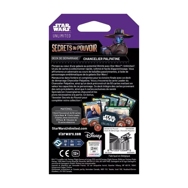 Star Wars Unlimited - Secrets du Pouvoir : Deck de Démarrage Chancelier Palpatine