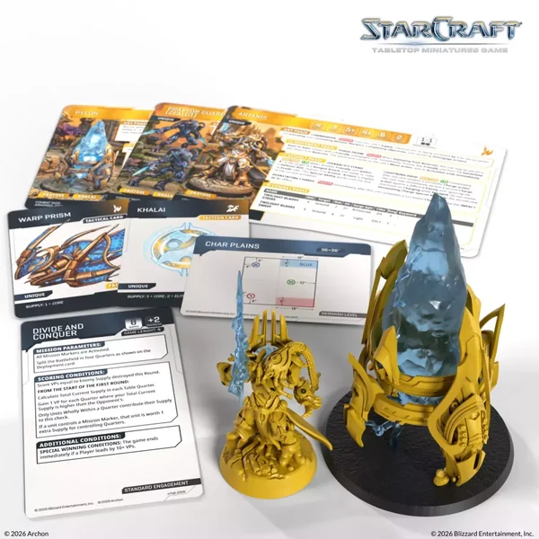 StarCraft - Tabletop Miniatures Game - Artanis & Pylon - Protoss Hero Expansion Set - Version Anglaise