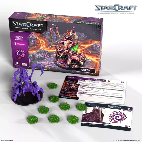 StarCraft - Tabletop Miniatures Game - Queen - Zerg Expansion Set - Version Anglaise