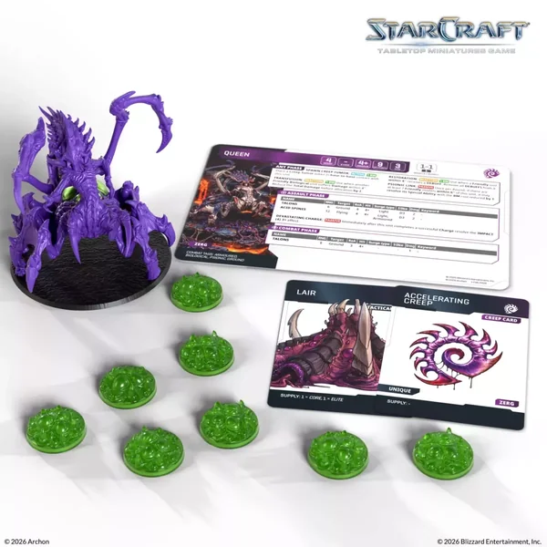 StarCraft - Tabletop Miniatures Game - Queen - Zerg Expansion Set - Version Anglaise