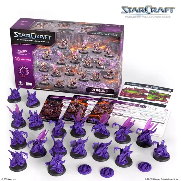 StarCraft - Tabletop Miniatures Game - Zerling - Zerg Expansion Set - Version Anglaise