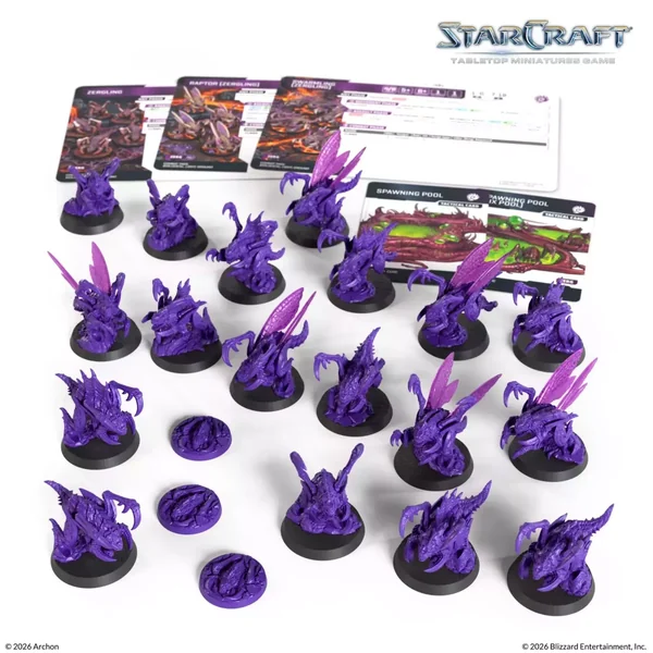 StarCraft - Tabletop Miniatures Game - Zerling - Zerg Expansion Set - Version Anglaise