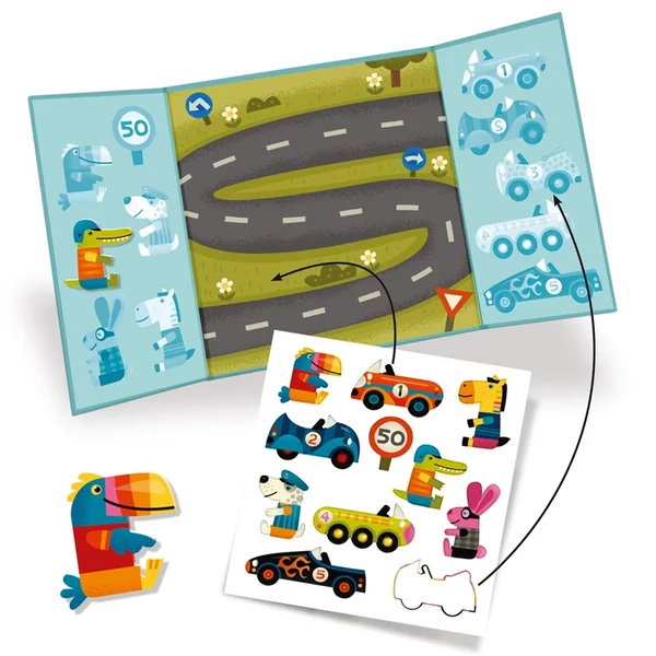 Stickers repositionnables : Les voitures - Djeco