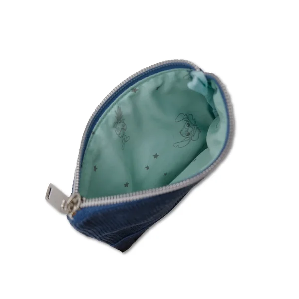 STITCH & ANGEL – Bleu Corduroy Fashion Duo – Porte-monnaie ’14x10x1cm’