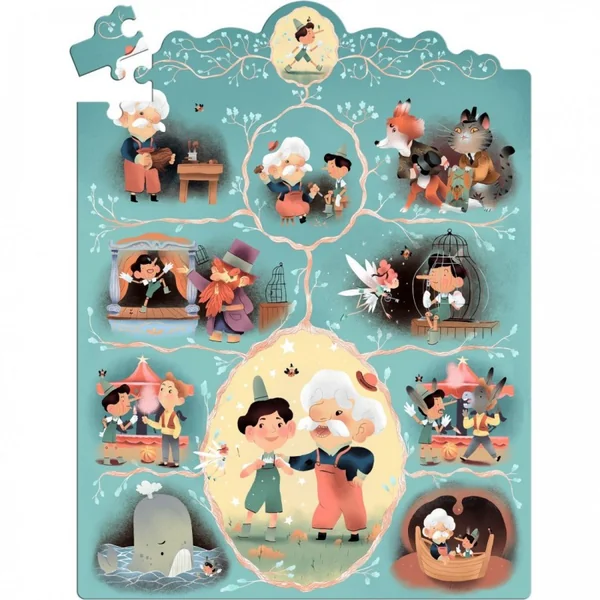 Story Puzzle 54 pcs Pinocchio - Djeco