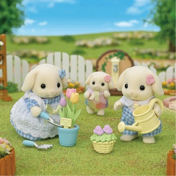 Sylvanian Families Ensemble floral et frères et sœurs Flora lapins
