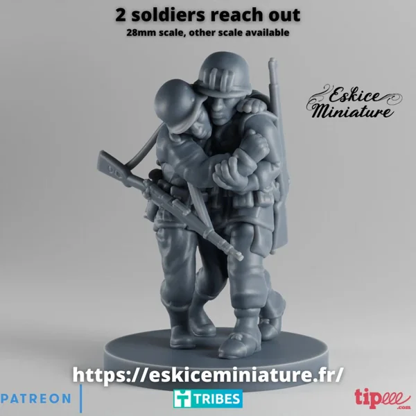 Série limitée, 2 soldats ennemis s'entraident - Fichiers 3D