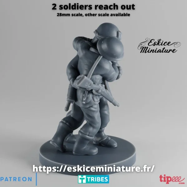 Série limitée, 2 soldats ennemis s'entraident - Fichiers 3D