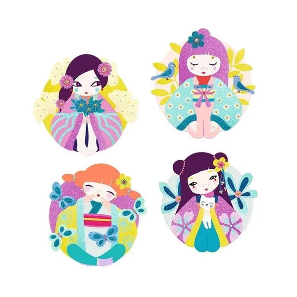 Tableaux paillettes et strass Onnanoko - Djeco