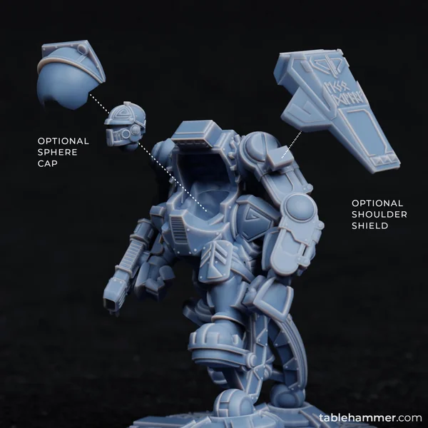 Tablehammer – Federation of Tyr – Exo Dwarves with plasma gauntlets