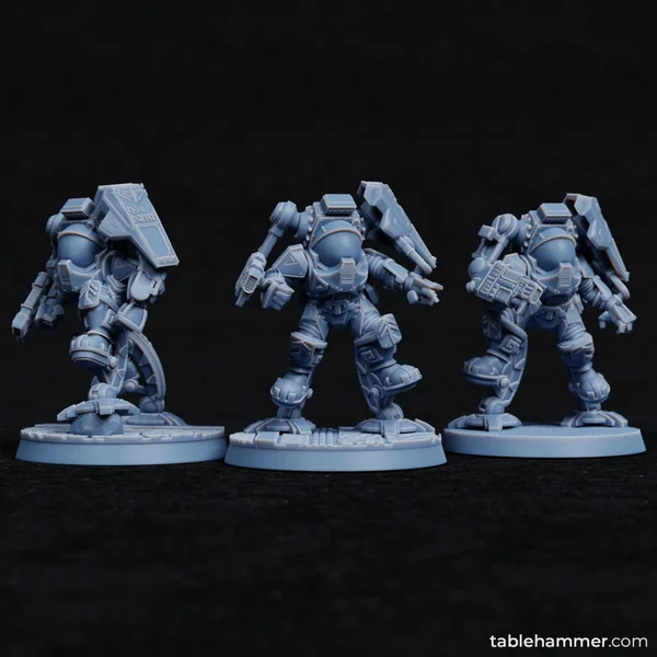 Tablehammer – Federation of Tyr – Exo Dwarves with plasma gauntlets