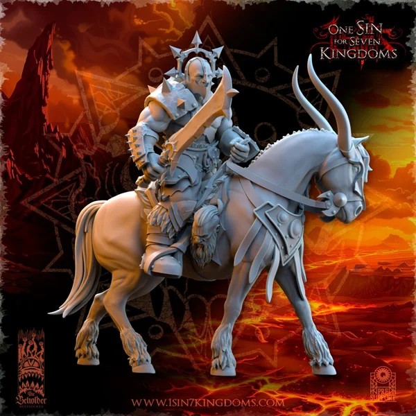 The Beholder Miniatures - Royaumes de la Ruine - Cavaliers Barbare de Commandement