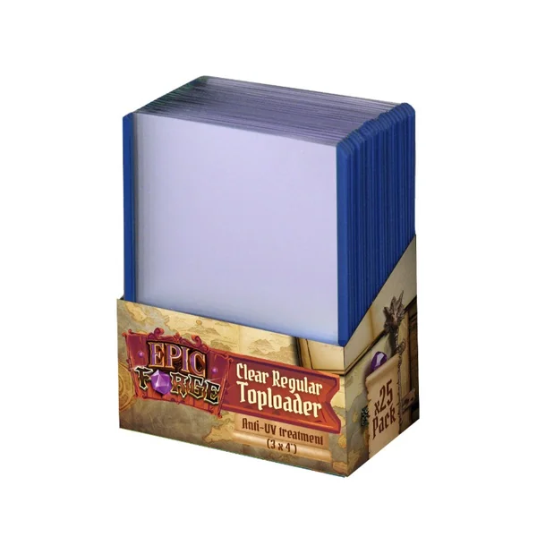 Toploader Anti-UV (3 x 4') Clear Regular (25 pièces) - Epic Forge