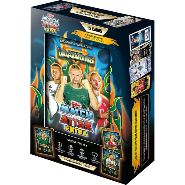 Topps Match Attax Extra 2025/26 UEFA Champions League Trading Cards Mega Tin