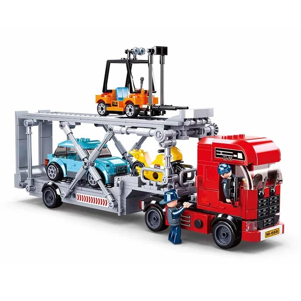 Town Construction : Camion porte-voiture 542 pcs - Sluban