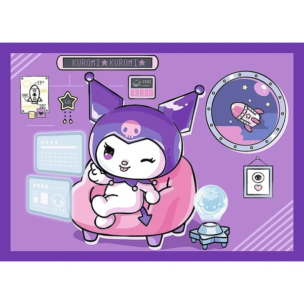 Trefl Puzzle 4v1 Journée avec Kuromi / Hello Kitty
