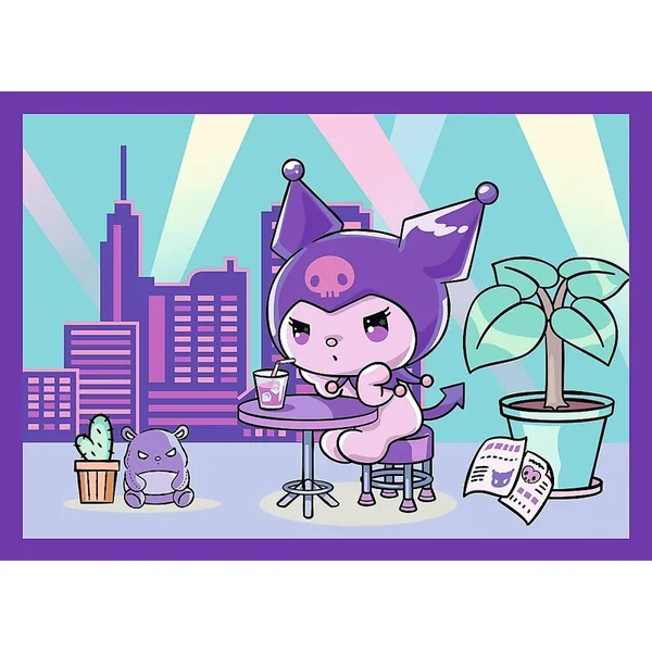 Trefl Puzzle 4v1 Journée avec Kuromi / Hello Kitty