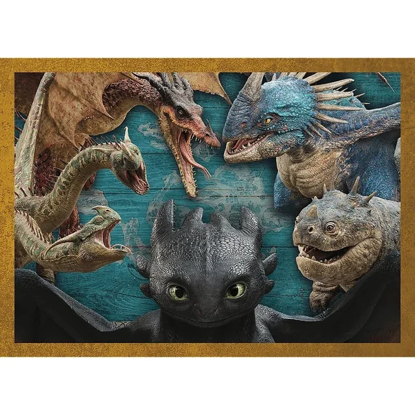 Trefl Puzzle 4v1 Jours de dragon / Dragons