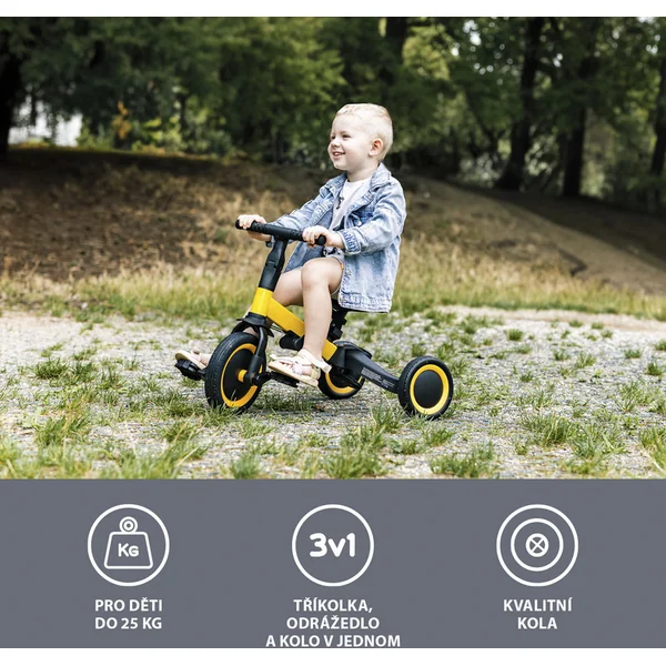 Tricycle 3 en 1, Rose Corail