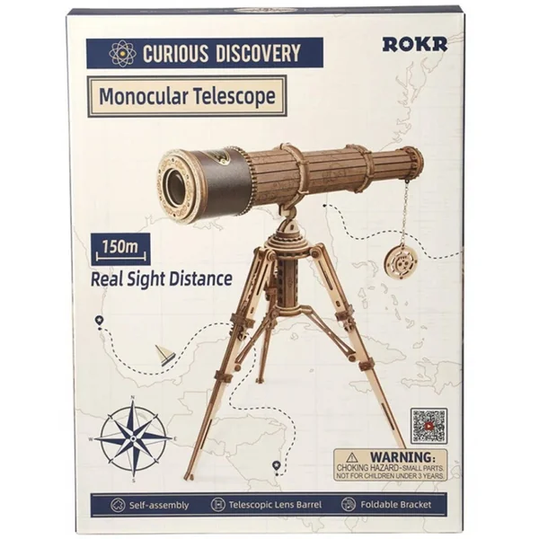 Télescope Monoculaire - Puzzle en Bois 3D Rokr