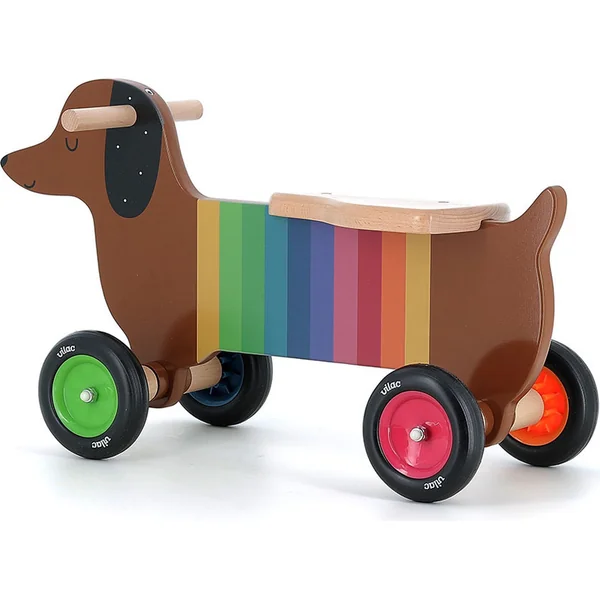 Vilac Trottinette en bois Chien coloré