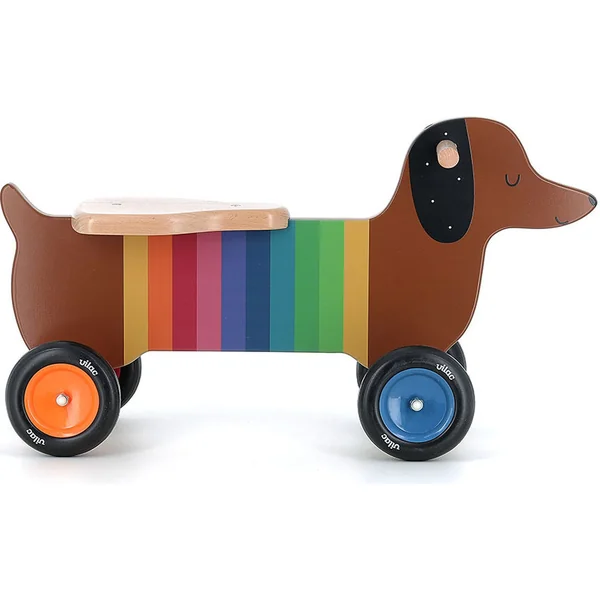 Vilac Trottinette en bois Chien coloré
