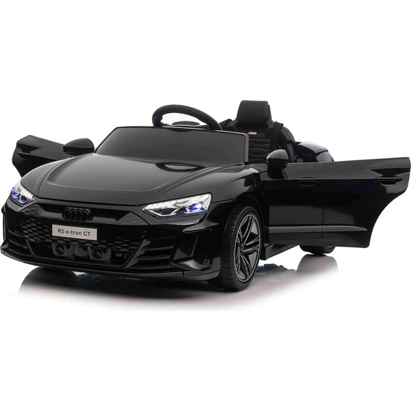 Voiture électrique pour enfants Audi RS E-tron GT 12V, noire, siège large pour une personne, 2,4 GHz