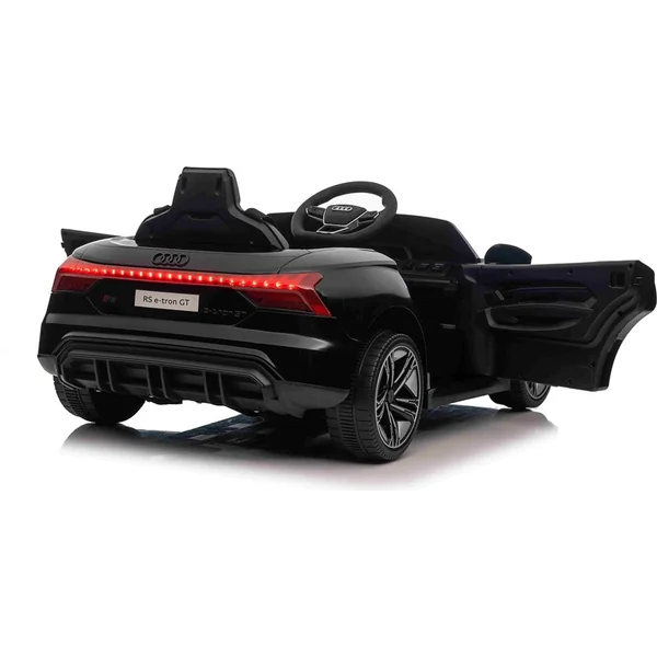 Voiture électrique pour enfants Audi RS E-tron GT 12V, noire, siège large pour une personne, 2,4 GHz