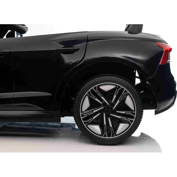 Voiture électrique pour enfants Audi RS E-tron GT 12V, noire, siège large pour une personne, 2,4 GHz