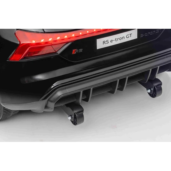 Voiture électrique pour enfants Audi RS E-tron GT 12V, noire, siège large pour une personne, 2,4 GHz
