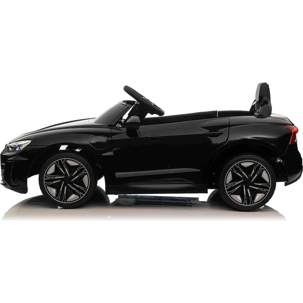 Voiture électrique pour enfants Audi RS E-tron GT 12V, noire, siège large pour une personne, 2,4 GHz