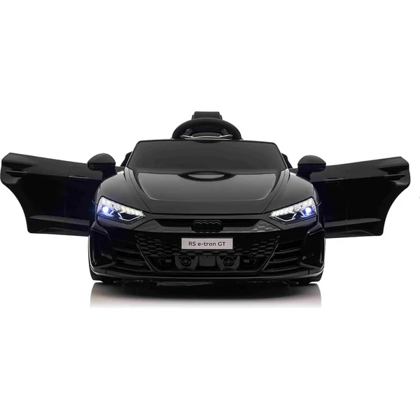Voiture électrique pour enfants Audi RS E-tron GT 12V, noire, siège large pour une personne, 2,4 GHz