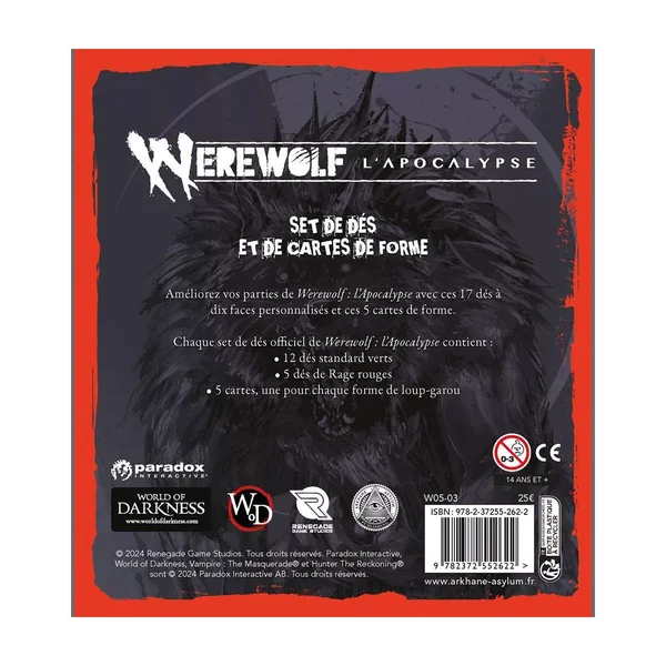 Werewolf : l'Apocalypse - Set de Dés