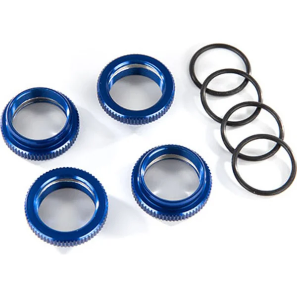 Écrous de réglage d'amortisseur GT-Maxx en aluminium bleu (4) de Traxxas
