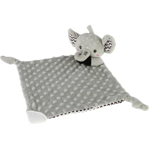 Éléphant babyted endormisseur, anneau de dentition, hochet en peluche 25x25cm